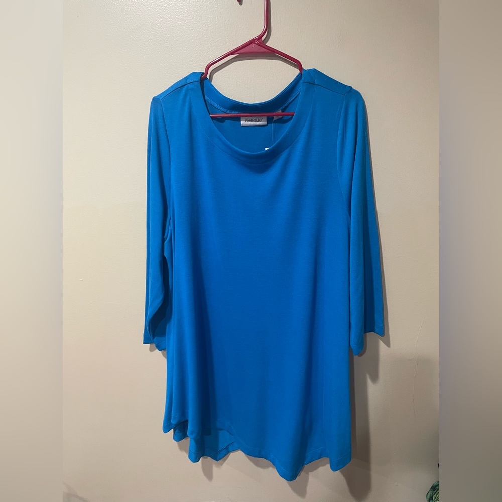 Avenue Vibrant Blue Long Sleeve Top